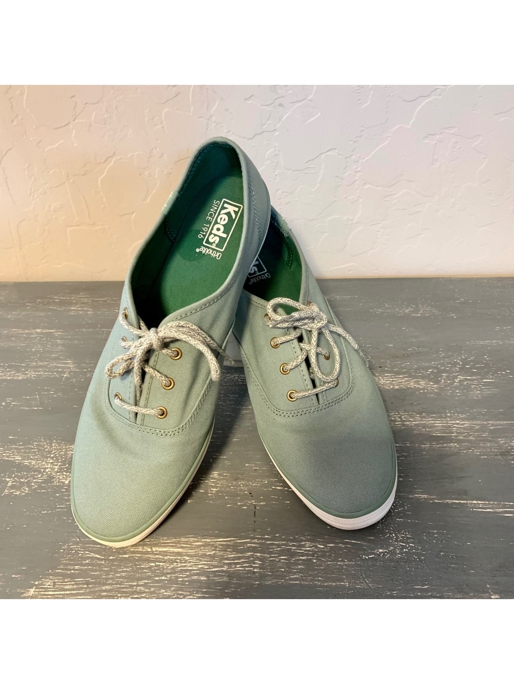 Keds Champion canvas sneakers light green